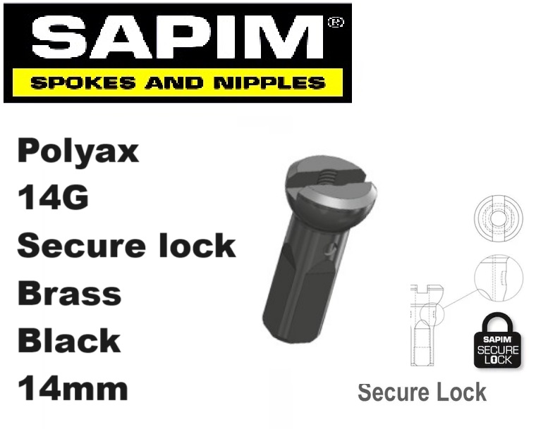 Sapim Secure Lock Zwart 14G 14mm 100 stuks