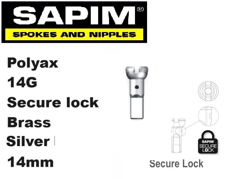 Sapim Secure Lock zilver 14G 14mm 100 STUKS